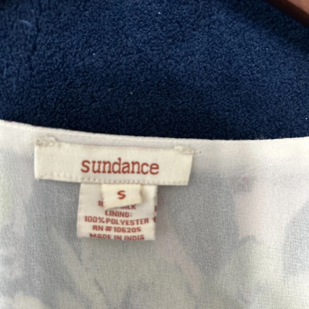 Sundance Womens Silk Top Size S Peasant Artsy‎ Print Floral Luxury Maximalist